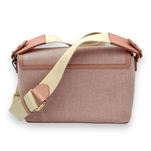 Medium Note Canvas Crossbody Bag Red Dusty Pink 'Horseferry' Bag New - Picture 7 of 13